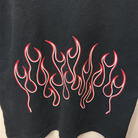 The Scooter Shack Mandan Women’s Tank Top Black/Flames Size Medium - Picture 2 of 6